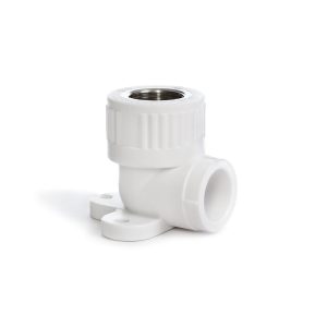 Угольник Fusionplast 90° комбинированный 20Х1/2 с креплением Белый