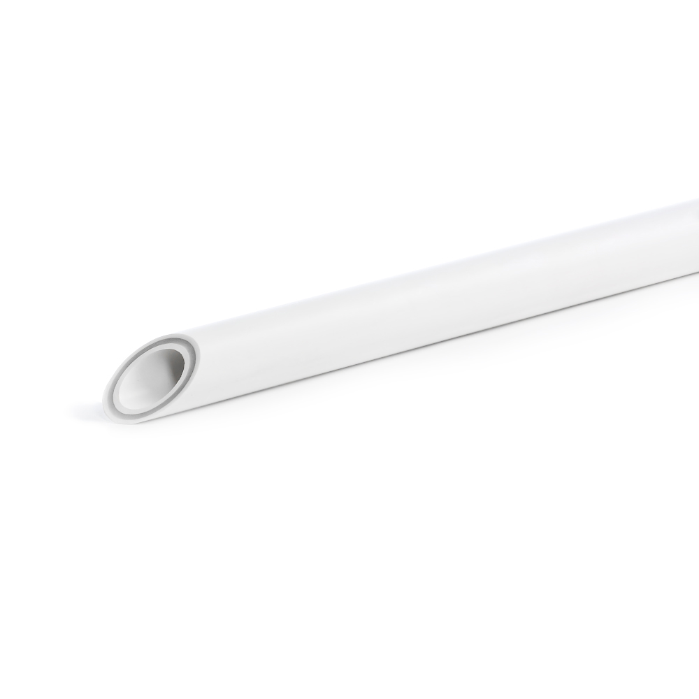 Труба полипропиленовая Fusitek Faser SDR 6 - PPR/PPR+GF/PPR для холодной воды, горячей воды и отопления армированная Белый