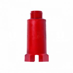 Заглушка удлиненная Fusitek 1/2 полипропиленовая с уплотнителем Красный