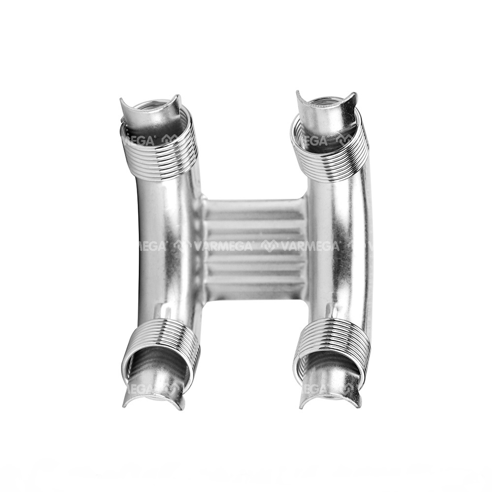 Фиксатор поворота трубы Varmega 90° с кольцами сдвоенный