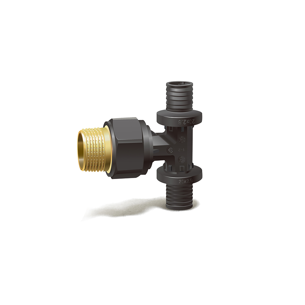 Тройник Varmega Slide-fit с наружной резьбой